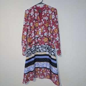 Taylor Size 6 Floral Print Split V-Neck Dress